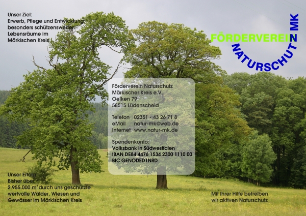 Flyer Förderverein Naturschutz Märkischer Kreis e.V.