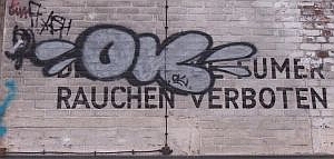 Witzige Graffiti am Stilleking, © FNMK 2004